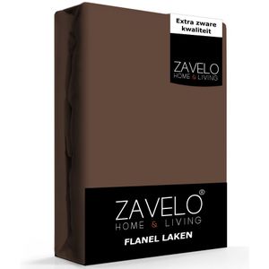 Zavelo Flanel Laken Taupe-1-persoons (150x260 cm)