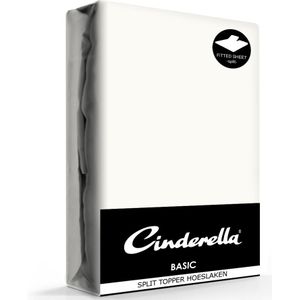 Cinderella Splittopper Hoeslaken Basic Percaline Ivory-180 x 210 cm