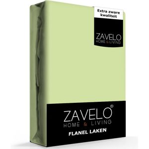 Zavelo Flanel Laken Limoen-1-persoons (180x290 cm)