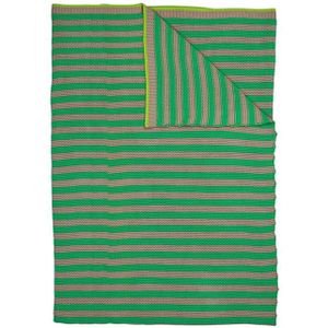 Pip Studio Plaid Bonsoir Stripe Throw Green