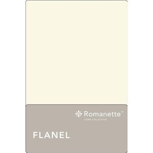 Flanellen Lakens Romanette Ecru-200 x 260 cm
