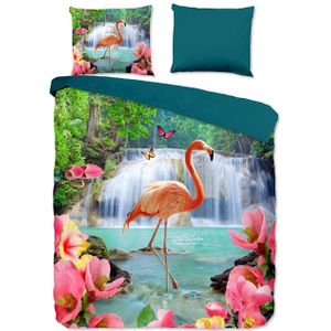 Pure Dekbedovertrek Flamingo-Lits-jumeaux (240 x 200/220 cm)