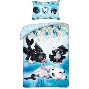 How to Train your Dragon Baby Dekbedovertrek Baby Dragon Speeltijd - 100 x 135 cm - Katoen