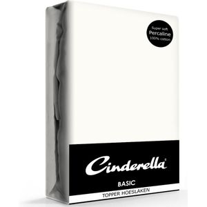 Cinderella Topper Hoeslaken Basic Percaline Ivory-90 x 200 cm