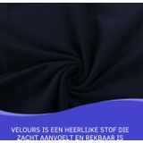 Zavelo Hoeslaken Velours Navy - Fluweel Zacht - 30 cm Hoekhoogte - Rondom Elastiek - Velvet -Lits-jumeaux (160/180x200/220 cm)