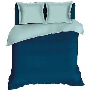 Romanette Flanellen Dekbedovertrek Comtesse Teal/Mistgreen-2-persoons (200 x 200/220 cm)