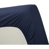 Ambiante Hoeslaken Katoen Dark Blue-Lits-jumeaux (180x200 cm)