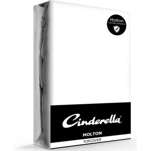 Cinderella Hoeslaken - 2 Persoons - Polyester - Molton - 180x200/210 cm - Tot 15 cm hoog - Wit