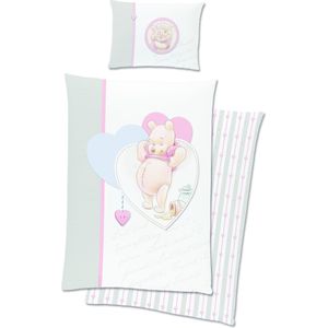 Disney Winnie the Pooh BABY dekbedovertrek Love - 100 x 135 cm - Katoen