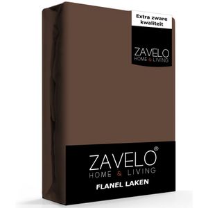 Zavelo Deluxe Flanel Laken Taupe - 1-persoons (180x290 cm) - 100% katoen - Extra Dik - Zware Kwaliteit - Hotelkwaliteit