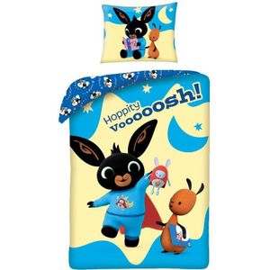 Bing Bunny Dekbedovertrek Hoppity - Eenpersoons - 140 x 200 cm - katoen