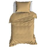 Satin d'Or Dekbedovertrek Streep Oker-Lits-jumeaux (240 x 200/220 cm)