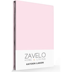 Zavelo Laken Basics Roze (Katoen)-1-persoons (180x290 cm)