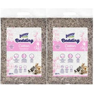 2x Bunny Nature Bodembedekking Katoen 40 liter