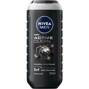 3x Nivea Men Douchegel Active Clean 250 ml