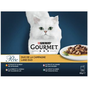 4x Gourmet Perle Mini Filets Multipack Land Duo in Saus 12 x 85 gr