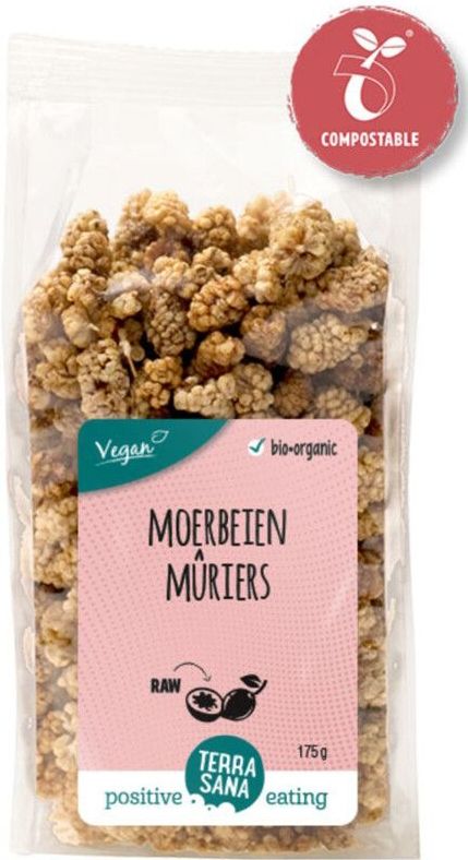 3x Terrasana Moerbei Bes Wit Bio 175 gr