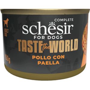 8x Schesir Taste The World Hond Kip & Paella 150 gr