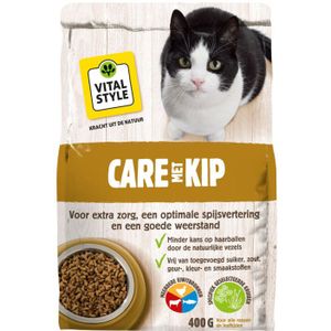 6x VITALstyle Kattenvoer Care Kip 400 gr