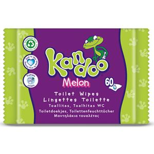 12x Kandoo Vochtige Toiletdoekjes Melon 60 stuks