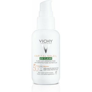 3x Vichy Capital Soleil UV Clear Anti-onzuiverheden Zonnebrand SPF 50+ 40 ml