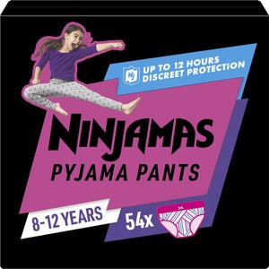 Pampers Ninjamas Nachtluiers Maat 8 (8-12 jaar) Meisje 54 stuks