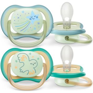 Philips Avent Fopspeen Ultra Air Night-time 0 tot 6 Maanden Ster/Uil 2 stuks