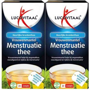 2x Lucovitaal Vrouwenmantel Menstruatie Thee Vegan 20 stuks