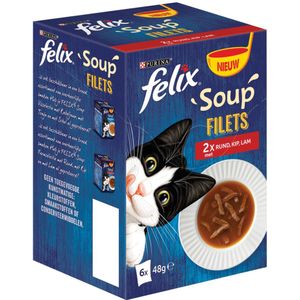 8x Felix Soup Rund - Kip Selectie 6 x 48 gr