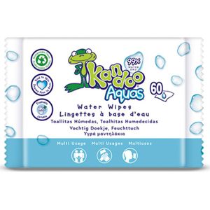 6x Kandoo Vochtige Toiletdoekjes Aqua 60 stuks