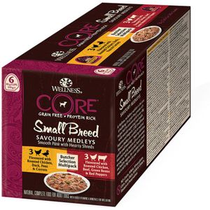 4x Wellness Core Hondenvoer Small Savoury Medleys Butcher Selection 6-pack 6 x 85 gr