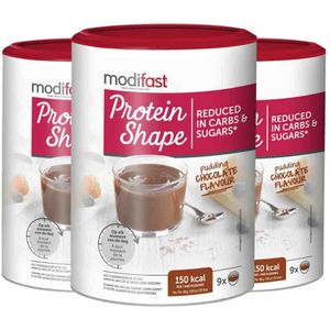 3x Modifast Protein Shape Pudding Chocolade 405 gr