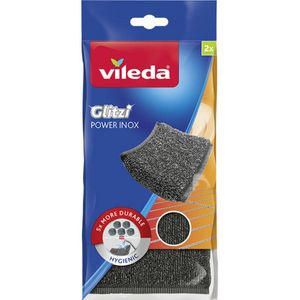 Vileda Schuursponzen Glitzi Power Inox 2 stuks