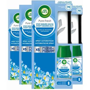 4x Air Wick Freshmatic Max Starterskit Pure Fresh Morning Dew 250 ml