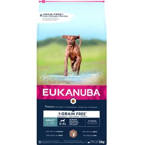 Eukanuba Hondenvoer Graanvrij Hert Adult All Sizes 12 kg
