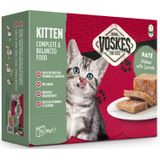 8x Voskes Paté Kitten Kip met Wortelen 8 x 85 gr