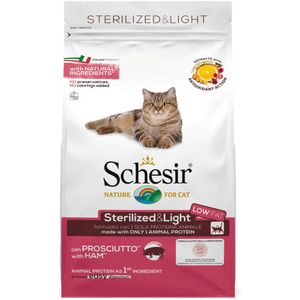 8x Schesir Kattenvoer Dry Sterilized Ham 400 gr