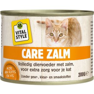 VITALstyle Kattenvoer Blik Care Zalm 200 gr