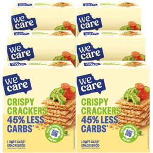 6x WeCare Lower Carb Crackers Crispy 100 gr