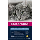 Eukanuba Kat Adult Overweight - Sterilised Kip - Lever 10 kg