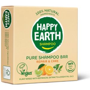 6x Happy Earth 100% Natuurlijke Shampoo Bar Repair & Care 70 gr