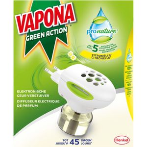 Vapona Pronature Green Action Elektronische Parfum Verstuiver 45 nachten
