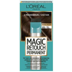 3x L'Oréal Magic Retouch Permanent 4 Middenbruin 95 gr