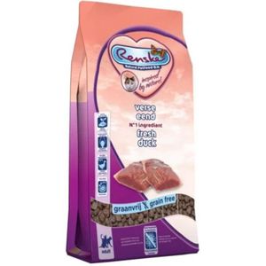 8x Renske Super Premium Droog Kat Adult Eend 400 gr