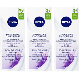 3x Nivea Dagcrème Verzachtend SPF 15 50 ml