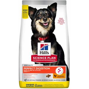 Hill's Science Plan Hondenvoer Perfect Digestion Small & Mini Adult +1 Kip en Bruine Rijst 1,5 kg