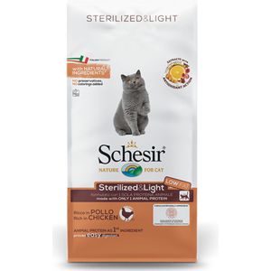 6x Schesir Kattenvoer Dry Sterilized en Overweight 1,5 kg