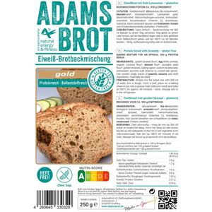 3x Adams Brot Broodmix Gold Glutenvrij 250 gr