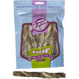 Braaaf Vissnacks Zalmhuid Sticks 12 cm 70 gr