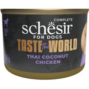 8x Schesir Taste The World Hond Thai Coconut 150 gr